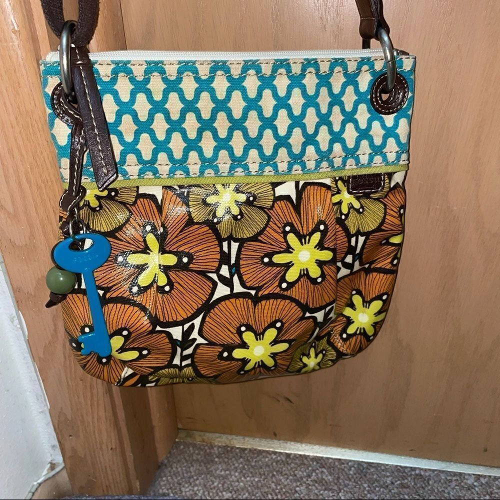 FOSSIL coated canvas crossbody bag poppy - Picture 2 of 6